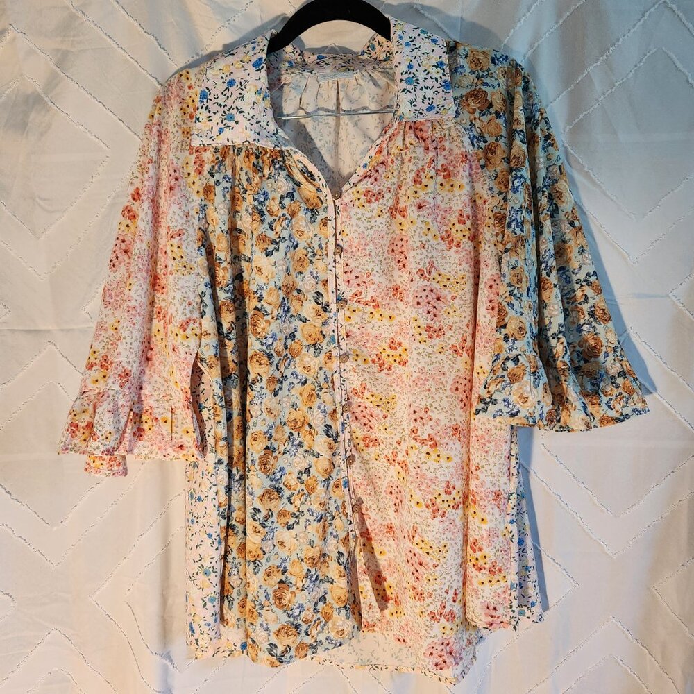 Shop the Mint XL All That You Need Blush Pink Ditsy Floral Tunic